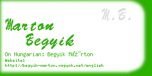 marton begyik business card